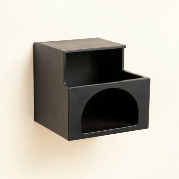 Vale Arc Wall-Mounted Cat Perch - Black (synthetic illustration; no displayed measurements)