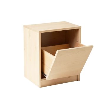 Spruce Crossing Freestanding Pull-Out Hamper Cabinet - Beige