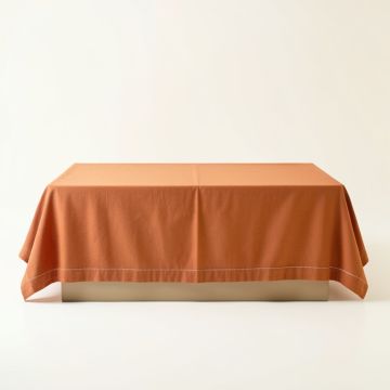 Harbor Canyon Flat Bed Sheet - Terracotta (synthetic illustration; no displayed measurements)