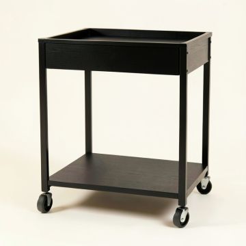 Ridge Crest Empty Rolling Workshop Cart - Black (synthetic illustration; no displayed measurements)