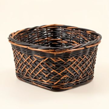 Folding Wicker Grass Weaving Basket Black Diamond Pattern For Storing Cosmetics Dirty (synthetic illustration; no displayed measurements)