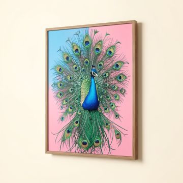 Peacock Graphic Art (synthetic illustration; no displayed measurements)