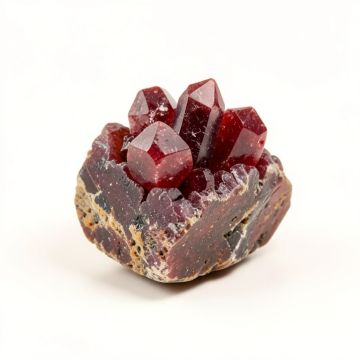 Vanadinite Crystals On Barite (synthetic illustration; no displayed measurements)