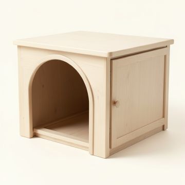 Fern Edge Empty Furniture-Style Litter Enclosure - Beige (synthetic illustration; no displayed measurements)