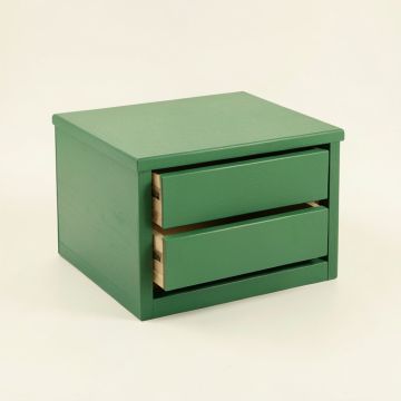 Slate Bluff Small-Parts Storage Drawer Cabinet - Green (synthetic illustration; no displayed measurements)