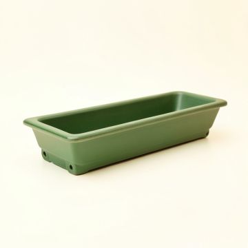 Dune Brook Empty Railing Planter With Integral Brackets - Green (synthetic illustration; no displayed measurements)