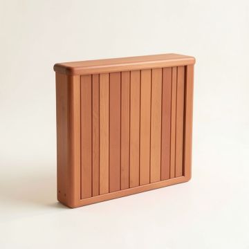 Dawn Crest Narrow Outdoor Storage Bench - Terracotta (synthetic illustration; no displayed measurements)