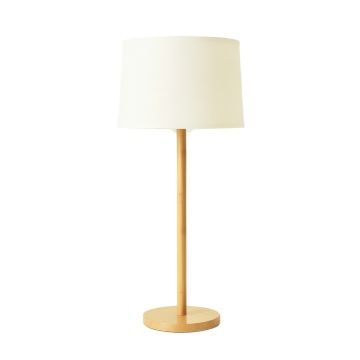Clay Branch Floor Lamp With A Plain Fabric Shade - Ivory