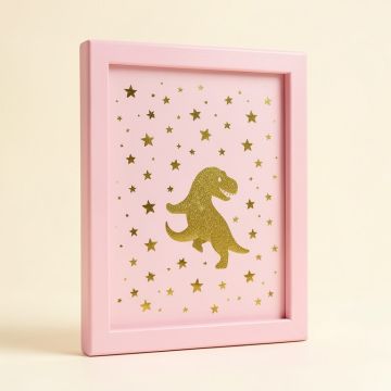Banford Pink Dinosaur Gold Stars Kids Design (synthetic illustration; no displayed measurements)