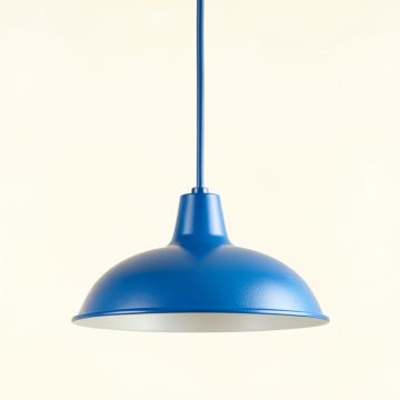 Bay Branch Pendant Light Suspended From One Plain Cable - Blue (synthetic illustration; no displayed measurements)