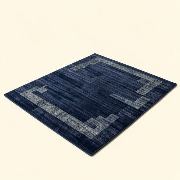 Cedric Abstract Navy Blue Area Rug Set (synthetic illustration; no displayed measurements)