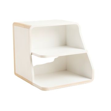 Cliff Bend Empty Mug-Storage Cabinet Insert - White
