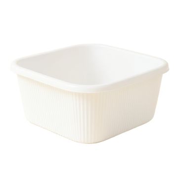 Ridge Bend Empty Storage Basket - White