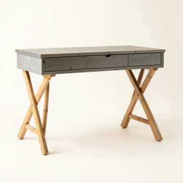 Cliff Edge Writing Desk - Gray (synthetic illustration; no displayed measurements)