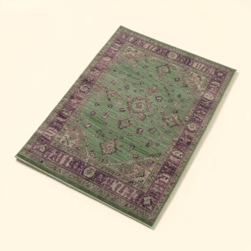 Horasan Power Loom Green/Plum Rug (synthetic illustration; no displayed measurements)