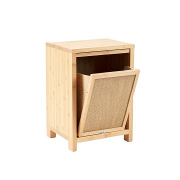 Moss Crossing Freestanding Pull-Out Hamper Cabinet - Beige