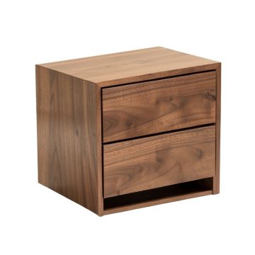 Mcree 2 - Drawer Solid Wood Nightstand In Walnut