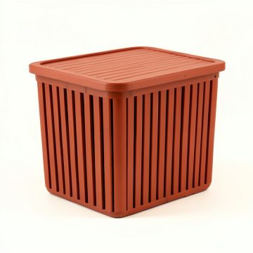 Fern Bend Laundry Hamper - Terracotta (synthetic illustration; no displayed measurements)