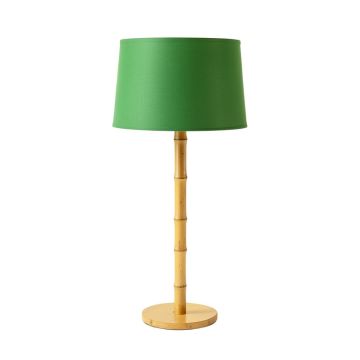 Pine Branch Floor Lamp With A Plain Fabric Shade - Green (synthetic illustration; no displayed measurements)