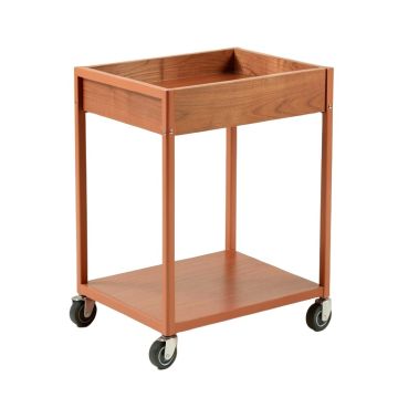 Harbor Brook Empty Rolling Workshop Cart - Terracotta (synthetic illustration; no displayed measurements)