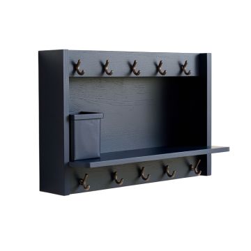 Laurel Crossing Wall-Mounted Entryway Organizer Shelf - Navy