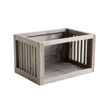 River Bend Empty Furniture-Style Pet Crate - Gray
