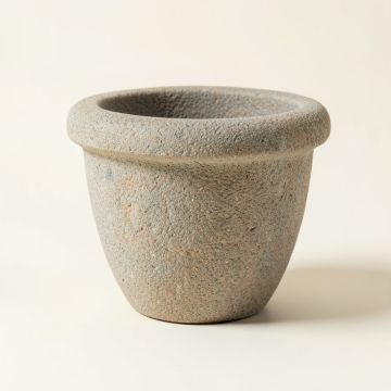 Classic Rolled Rim Stone Pot Planter (synthetic illustration; no displayed measurements)