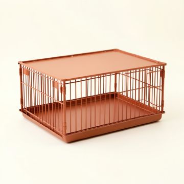 Flint Field Empty Furniture-Style Pet Crate - Terracotta (synthetic illustration; no displayed measurements)