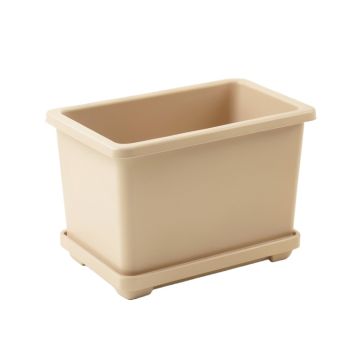 Hazel Crest Empty Raised Planter - Beige