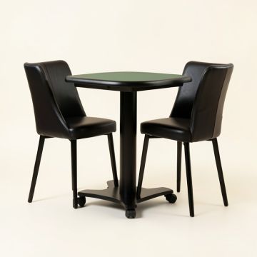 33.8 '' 4 - Player Card Table With Chairs (synthetic illustration; no displayed measurements)