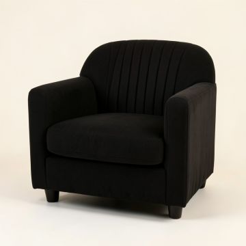 Alder Crossing Upholstered Armchair - Black (synthetic illustration; no displayed measurements)
