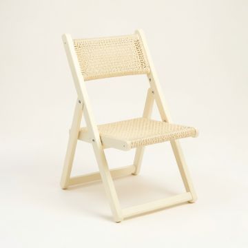 Ridge Branch Folding Outdoor Chair - Cream (synthetic illustration; no displayed measurements)
