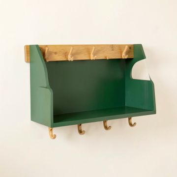 Fern Crossing Wall-Mounted Entryway Organizer Shelf - Green (synthetic illustration; no displayed measurements)