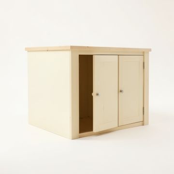 Shore Bend Empty Furniture-Style Litter Enclosure - Cream (synthetic illustration; no displayed measurements)