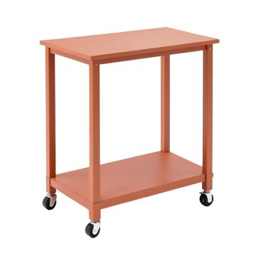 Spruce Bend Empty Rolling Workshop Cart - Terracotta