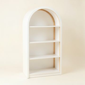 Maple Bluff Freestanding Bookcase - White (synthetic illustration; no displayed measurements)