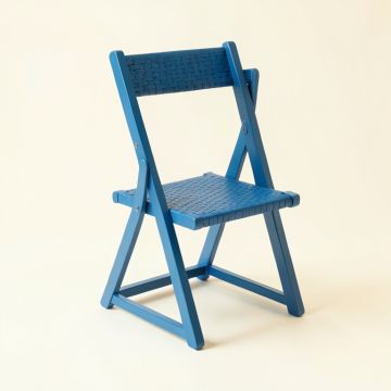 Heath Crossing Folding Outdoor Chair - Blue (synthetic illustration; no displayed measurements)
