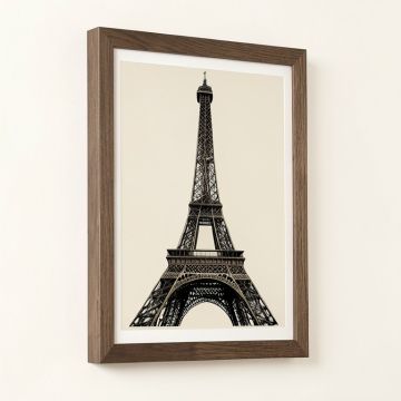 Eiffel Tower Framed Graphic Art Print (synthetic illustration; no displayed measurements)