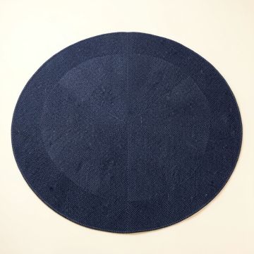 Cliff Crossing Round Area Rug - Navy (synthetic illustration; no displayed measurements)