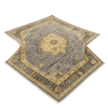 Mystic Modern Vintage Southwestern Gold/Gray Area Rug