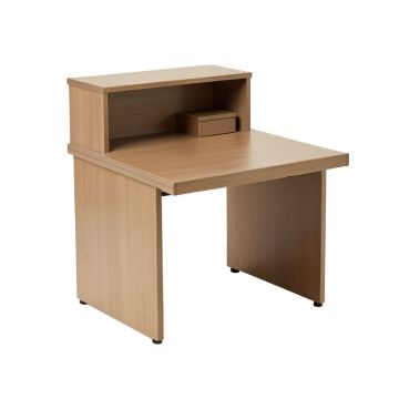 Erjeta Floating Desk With Hutch