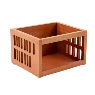 Clay Edge Empty Furniture-Style Pet Crate - Terracotta (synthetic illustration; no displayed measurements)