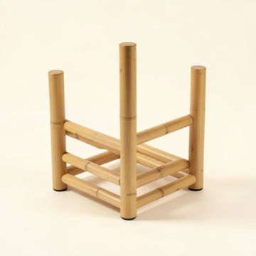 Cal-Mil Bamboo Display Risers & Stands (synthetic illustration; no displayed measurements)