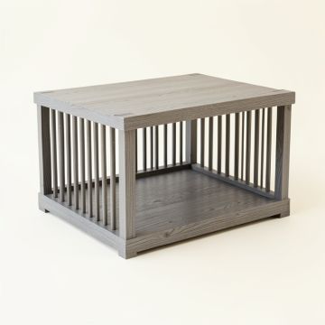 Maple Bend Empty Furniture-Style Pet Crate - Gray (synthetic illustration; no displayed measurements)