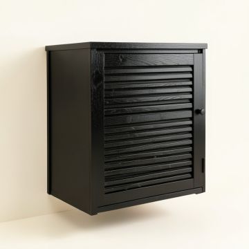 Hazel Bend Wall-Mounted Laundry Cabinet - Black (synthetic illustration; no displayed measurements)