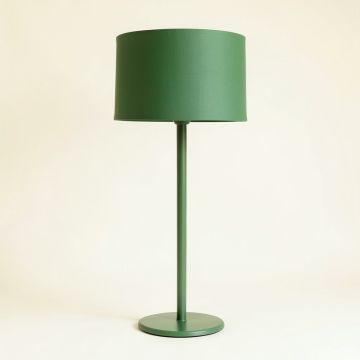 Linden Crest Floor Lamp With A Plain Fabric Shade - Green (synthetic illustration; no displayed measurements)