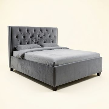 Wilbar Tufted Upholstered Standard Bed (synthetic illustration; no displayed measurements)