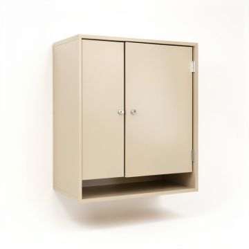 Wren Crest Wall-Mounted Laundry Cabinet - Beige (synthetic illustration; no displayed measurements)