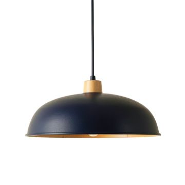Birch Crest Pendant Light Suspended From One Plain Cable - Navy (synthetic illustration; no displayed measurements)