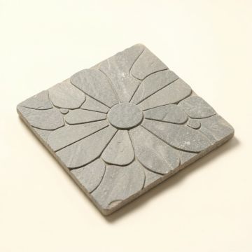 Carrera Daisy Flower 12 '' X 12 '' Natural Stone Mosaic Sheet Tile (synthetic illustration; no displayed measurements)